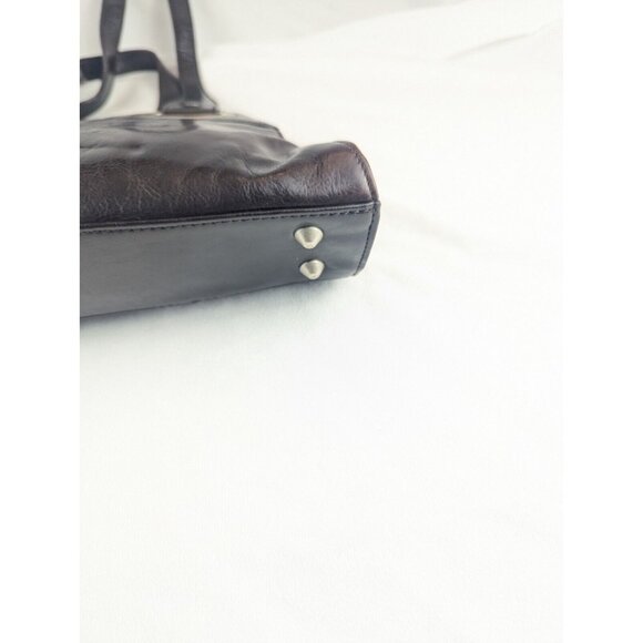 La‎ Diva Brown Leather Purse Handbag Medium Shoulder Bag NWT - Picture 14 of 16